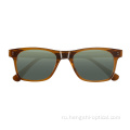 Высококачественные модные прямоугольные квадратные зеркальные солнцезащитные очки